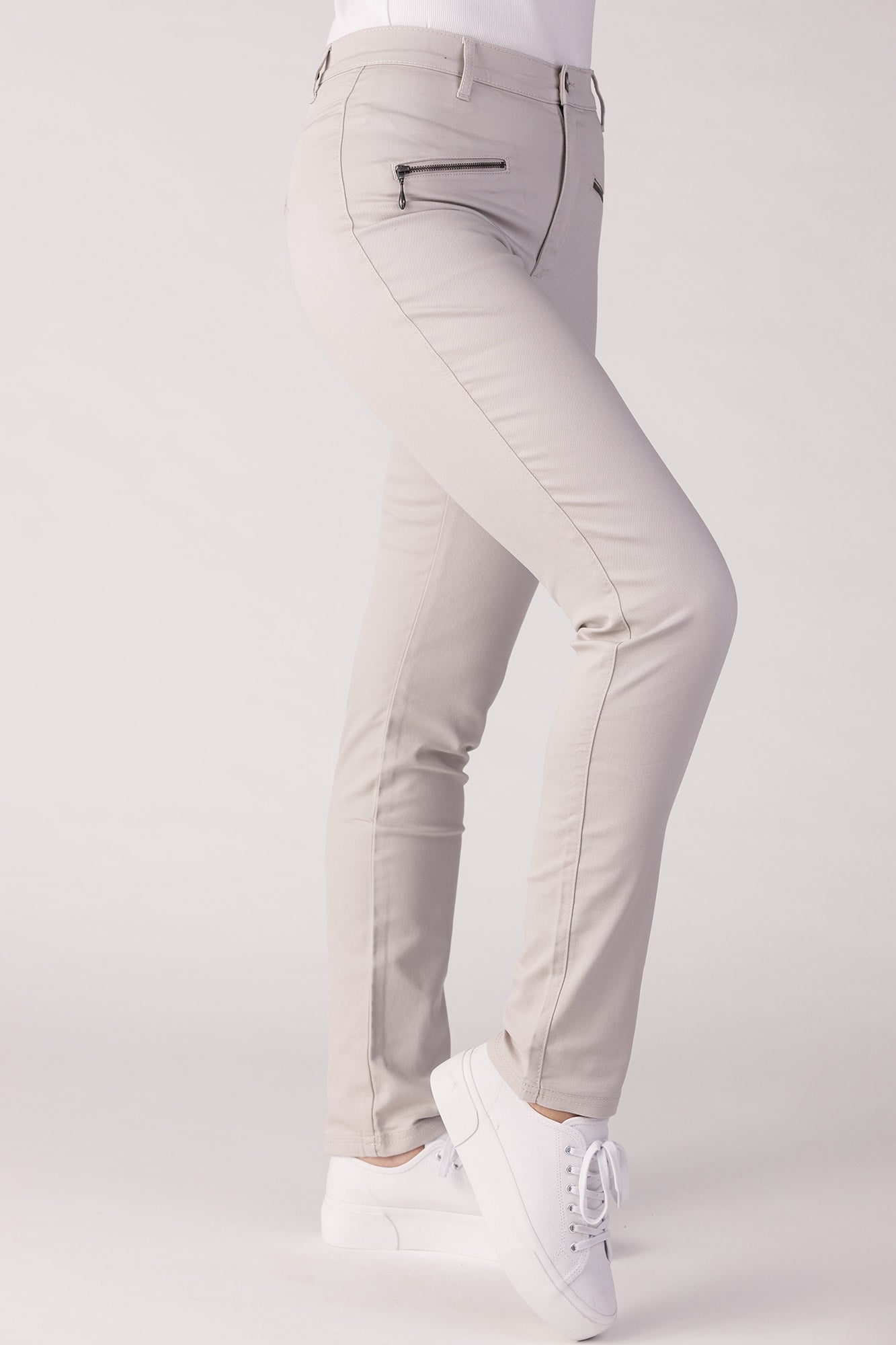 15628-430-11 / Slim, High Waist - Sand