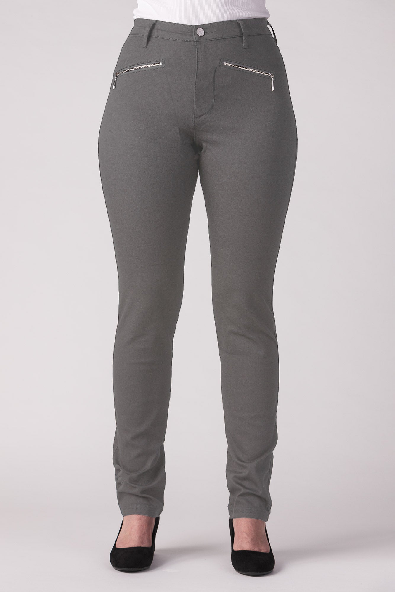 15628-430-15 / Slim, High Waist - Grey