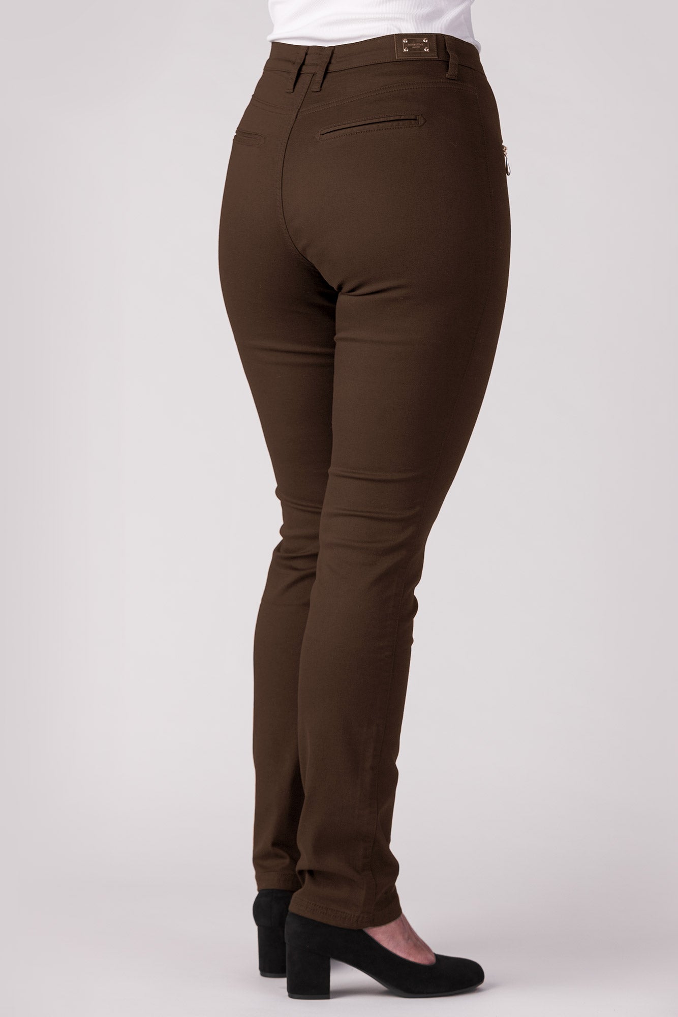 15628-430-60 / Slim, High Waist - Brown
