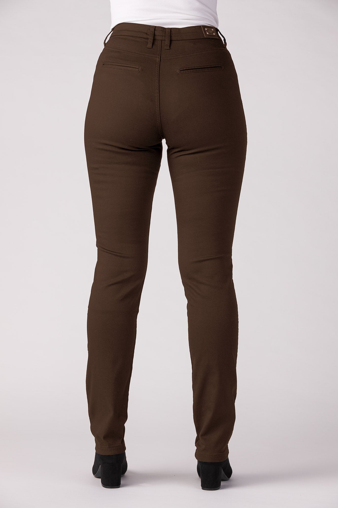 15628-430-60 / Slim, High Waist - Brown