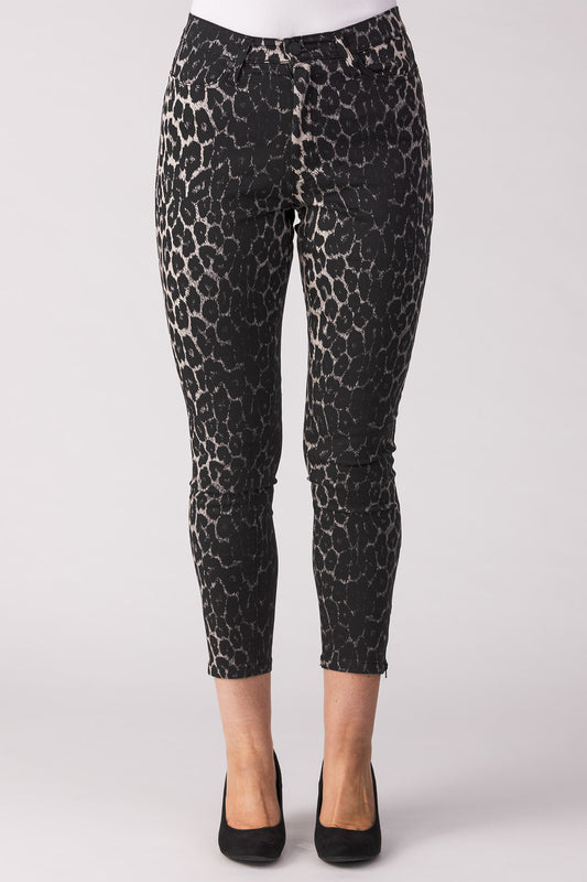 15640-440-07 / Super Slim Ankle, High Waist - Dark Leopard
