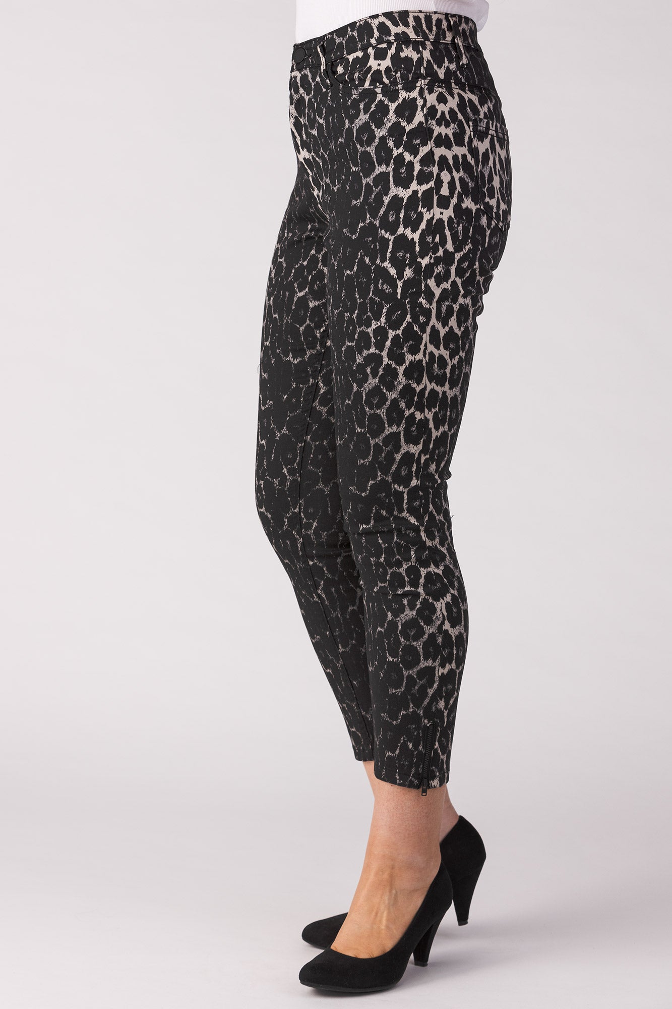 15640-440-07 / Super Slim Ankle, High Waist - Dark Leopard