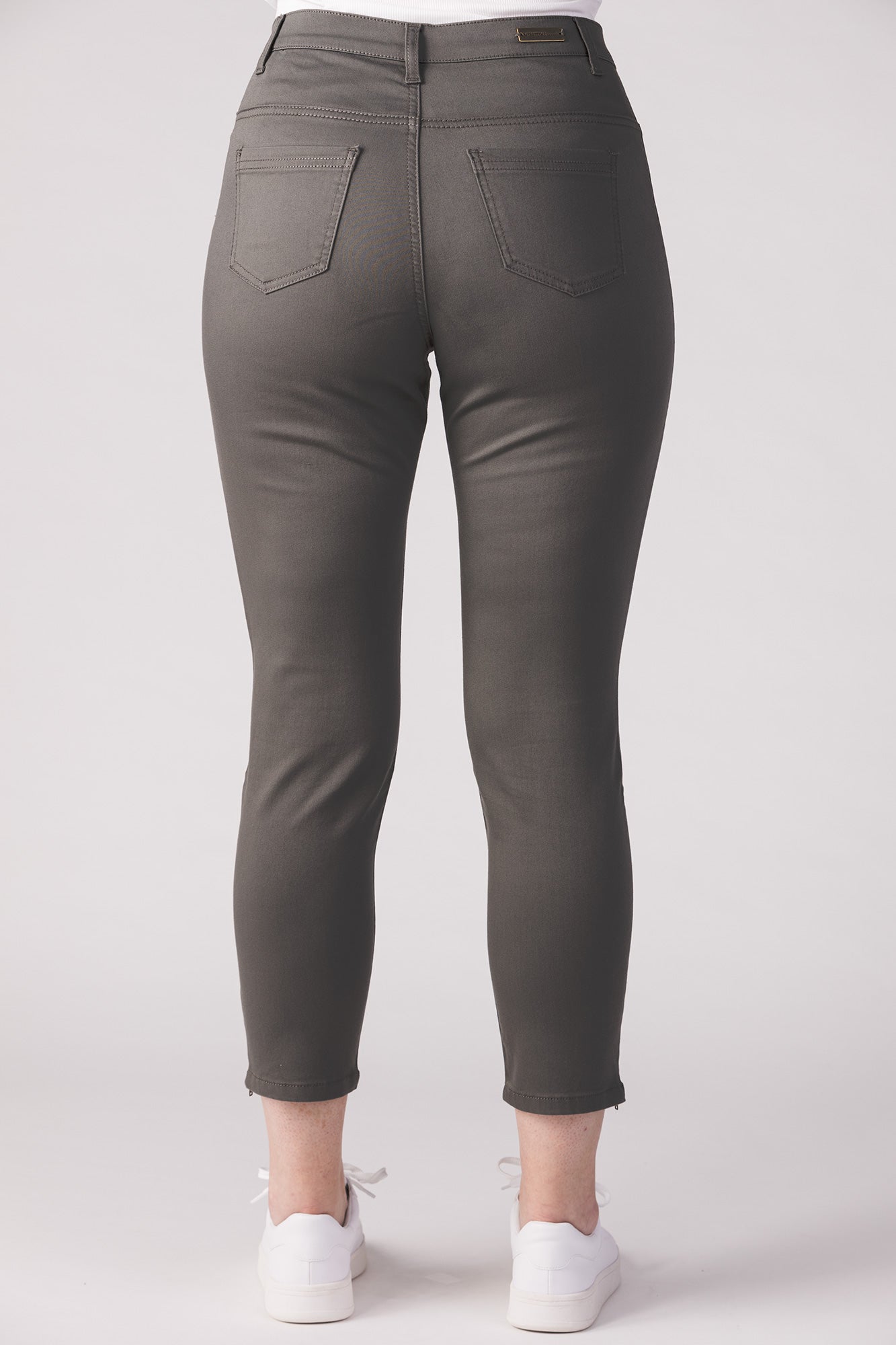 15640-440-41 / Super Slim Ankle, High Waist - dusty green