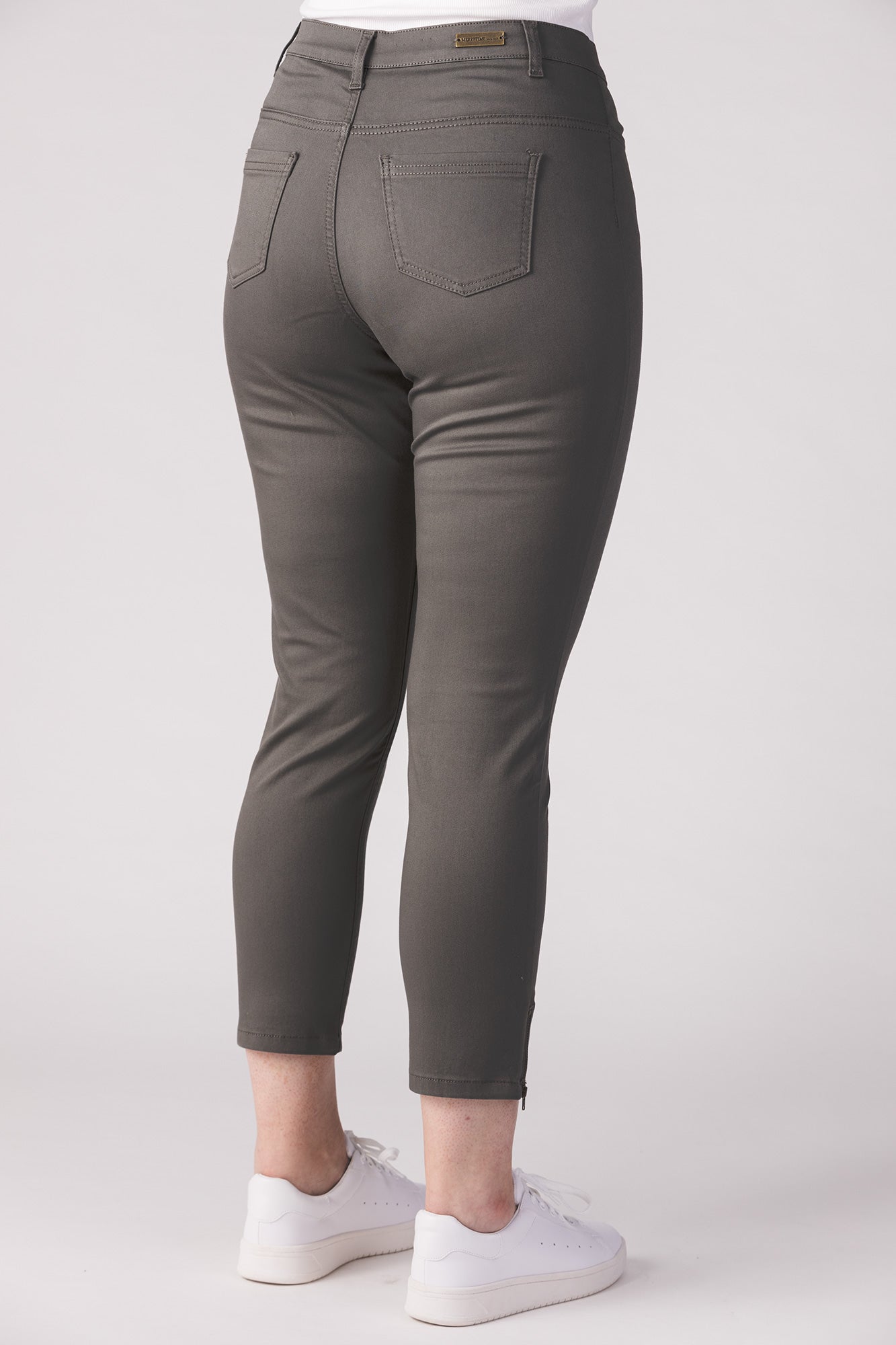 15640-440-41 / Super Slim Ankle, High Waist - dusty green