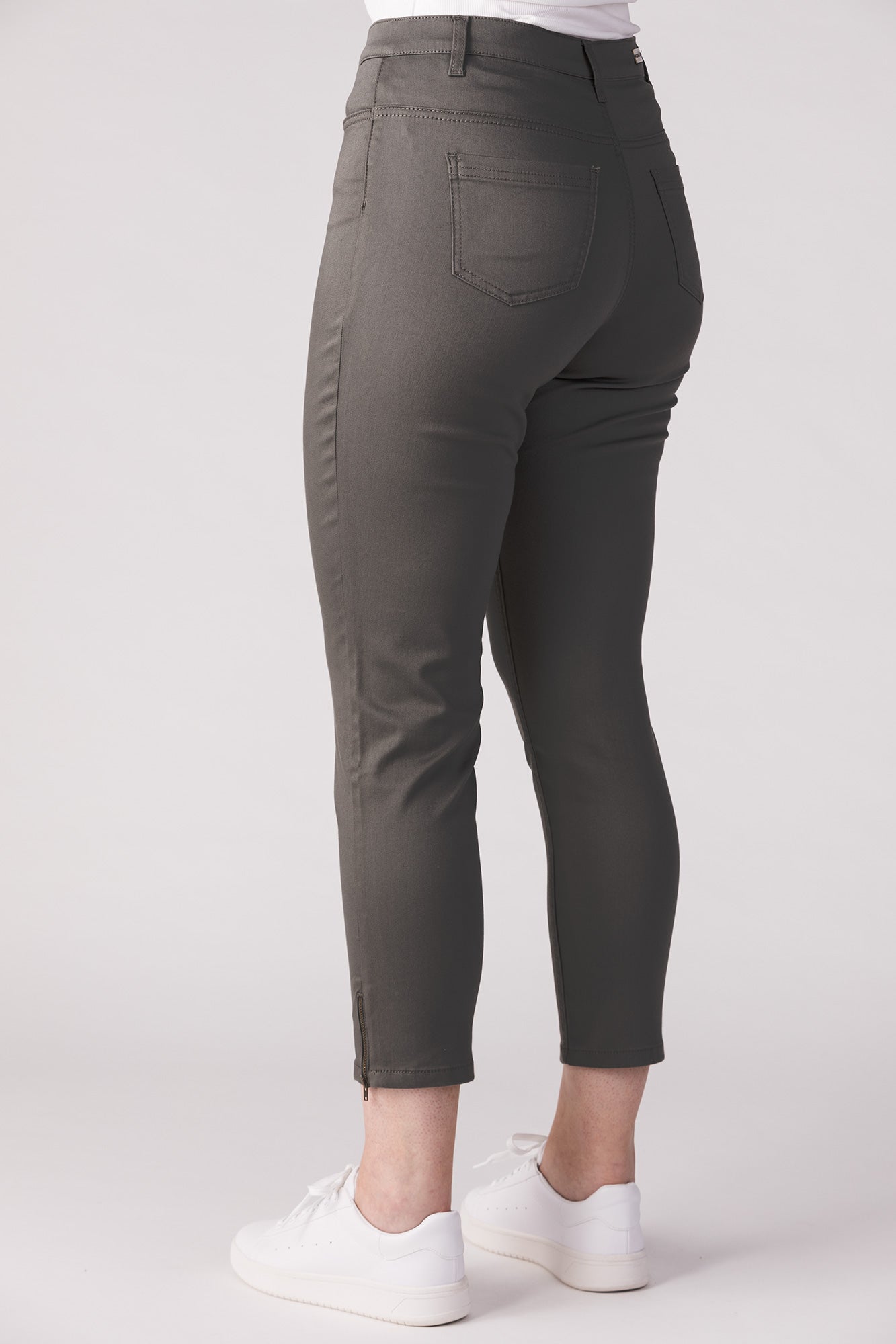 15640-440-41 / Super Slim Ankle, High Waist - dusty green