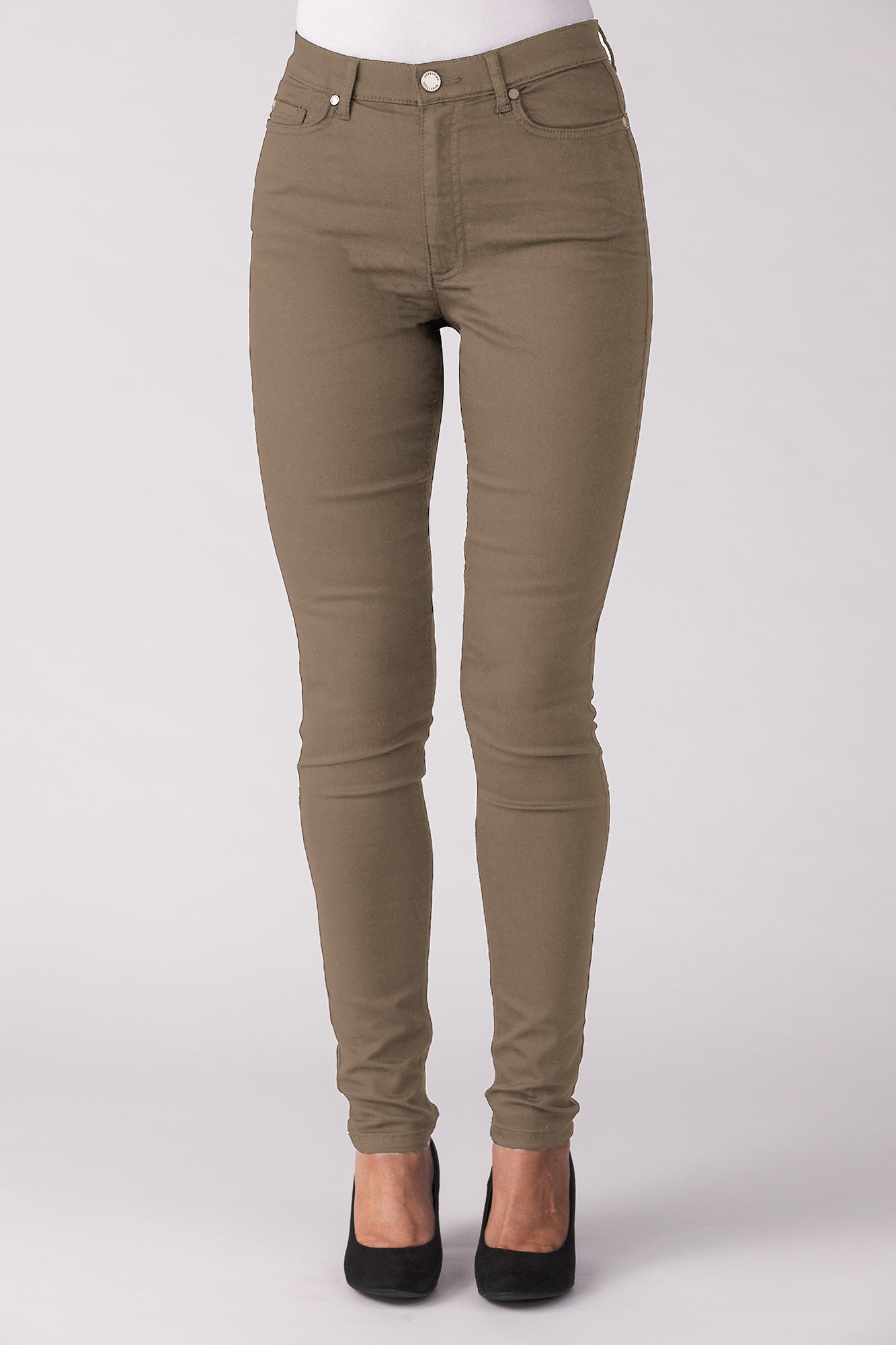 15650-431-48 / Super Slim, High Waist - Olive Wine