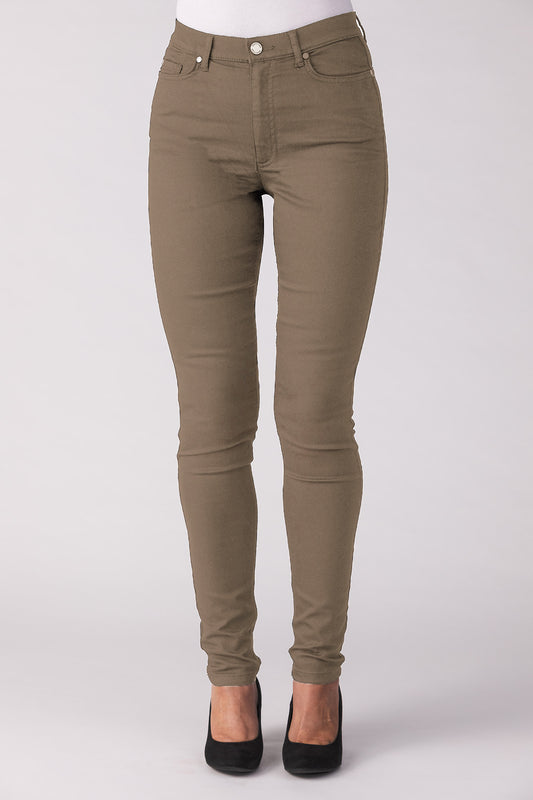 15650-431-48 / Super Slim, High Waist - Olive Wine