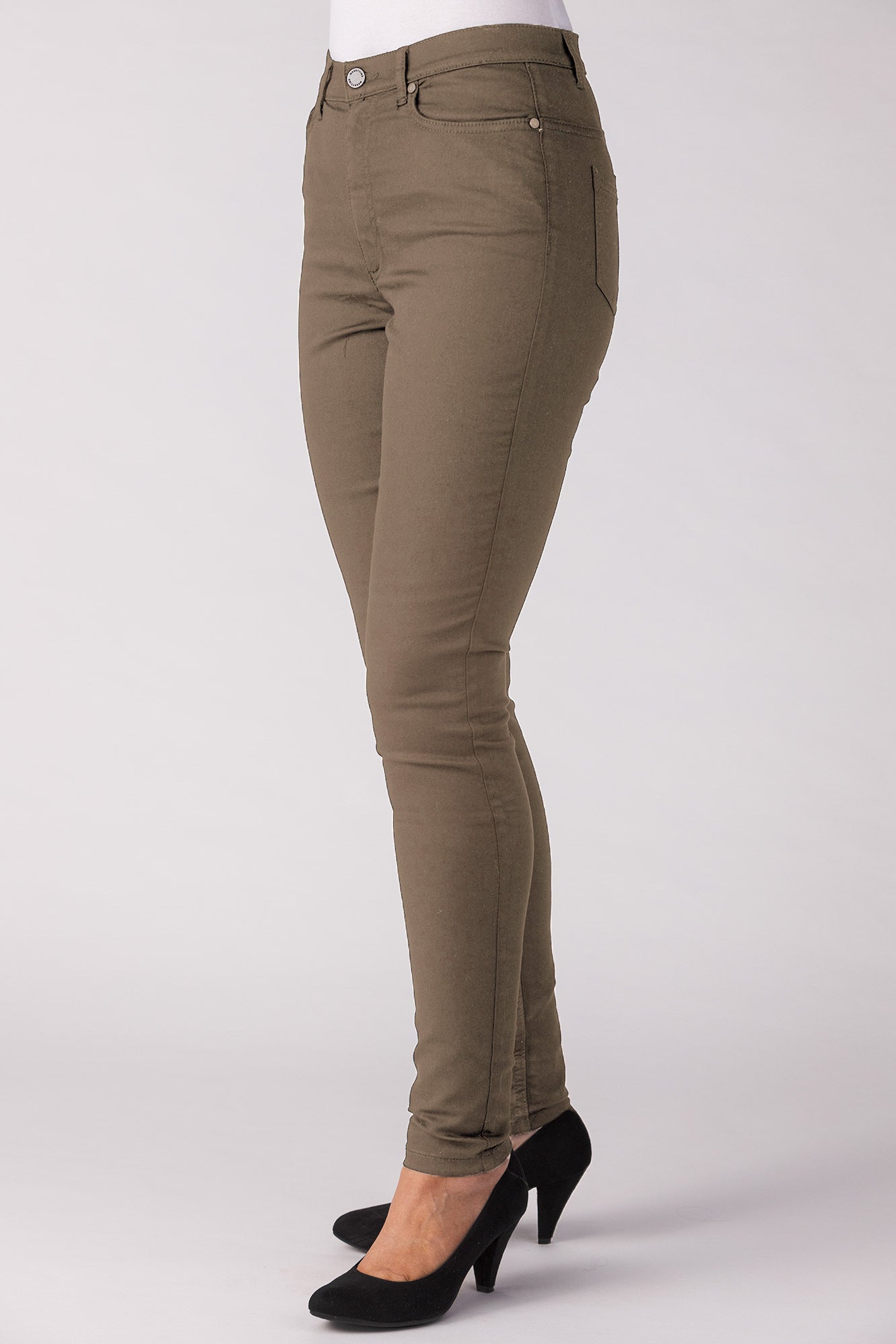 15650-431-48 / Super Slim, High Waist - Olive Wine