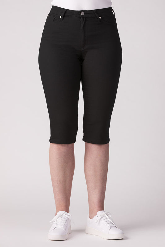 15661-430-09 / Shorts, Slim, High Waist - Black