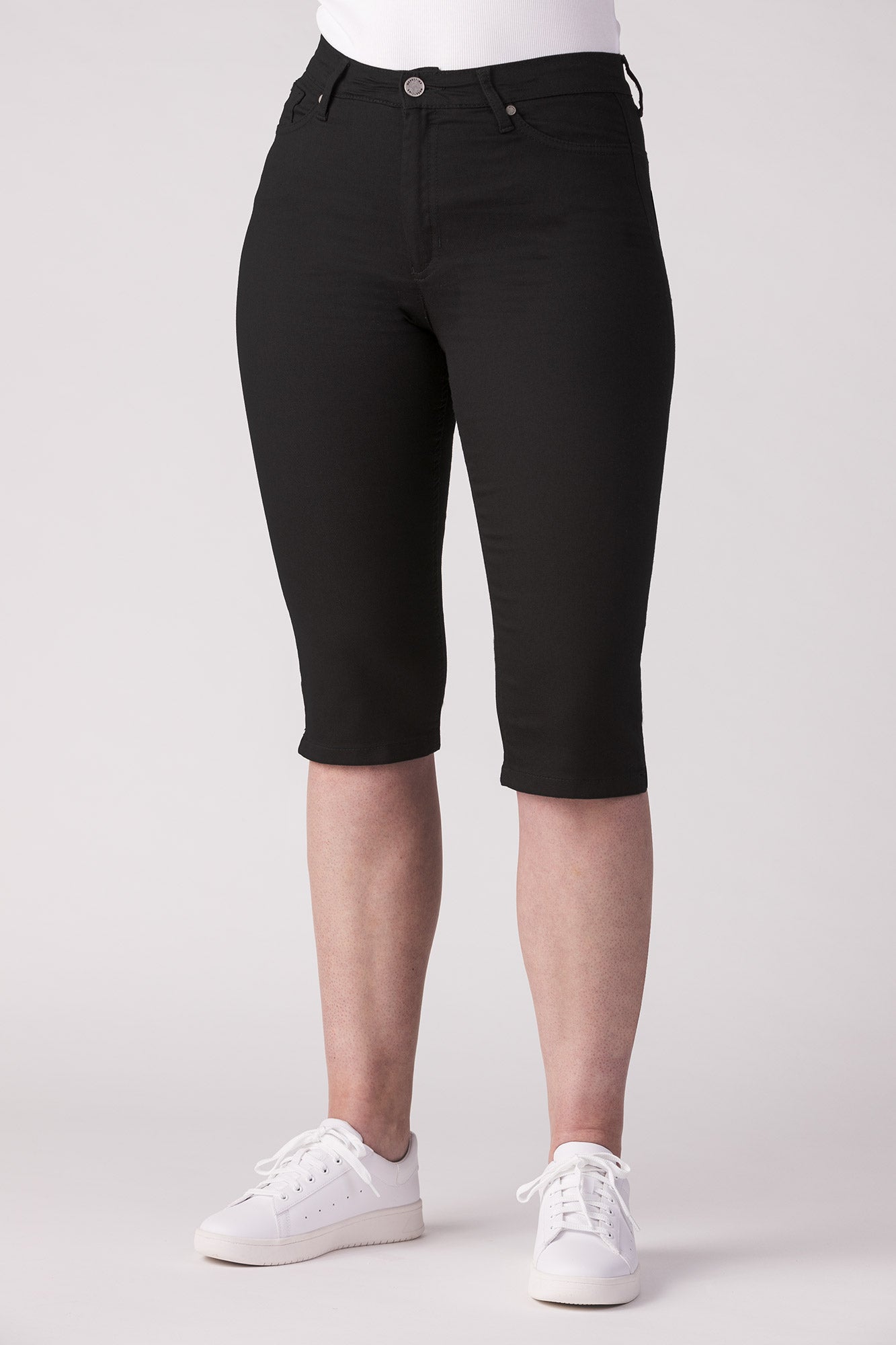 15661-430-09 / Shorts, Slim, Høj Talje - Sort