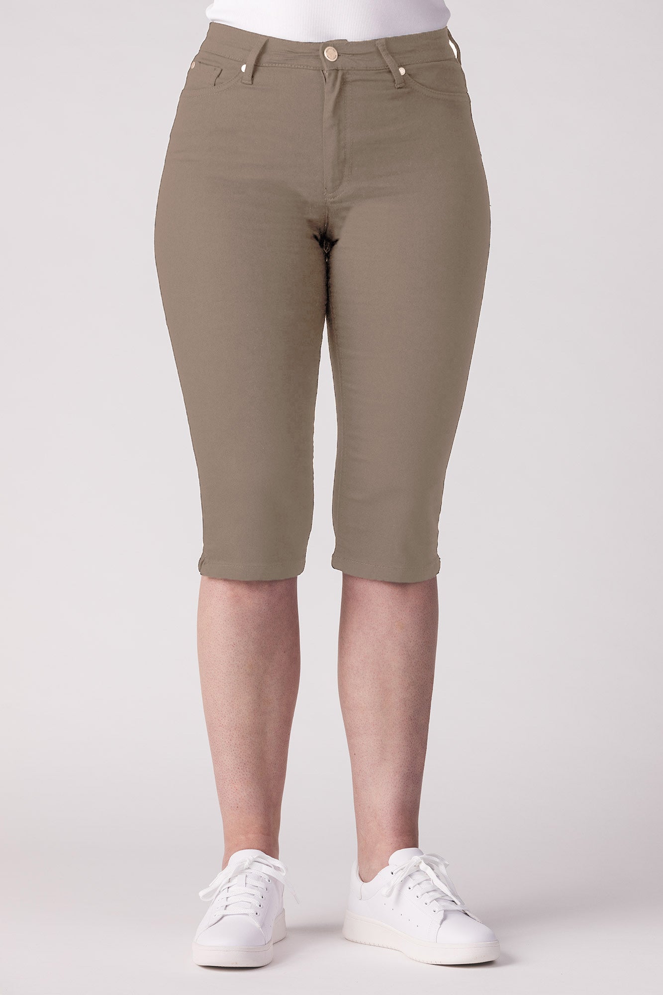 15661-431-47/ Shorts, Slim, High Waist - Khaki