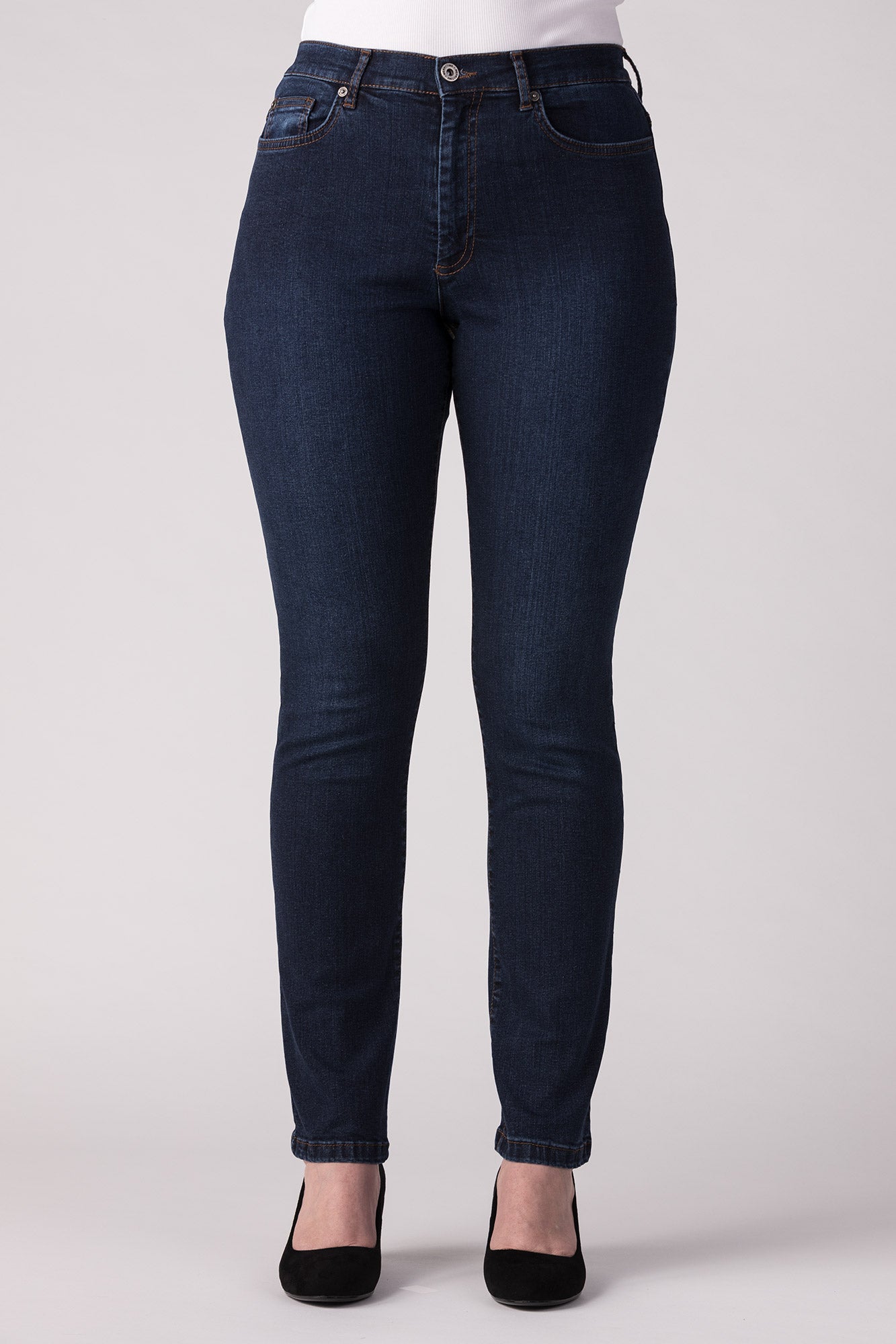 15666-449-27 / Slim, High Waist - Blue Denim