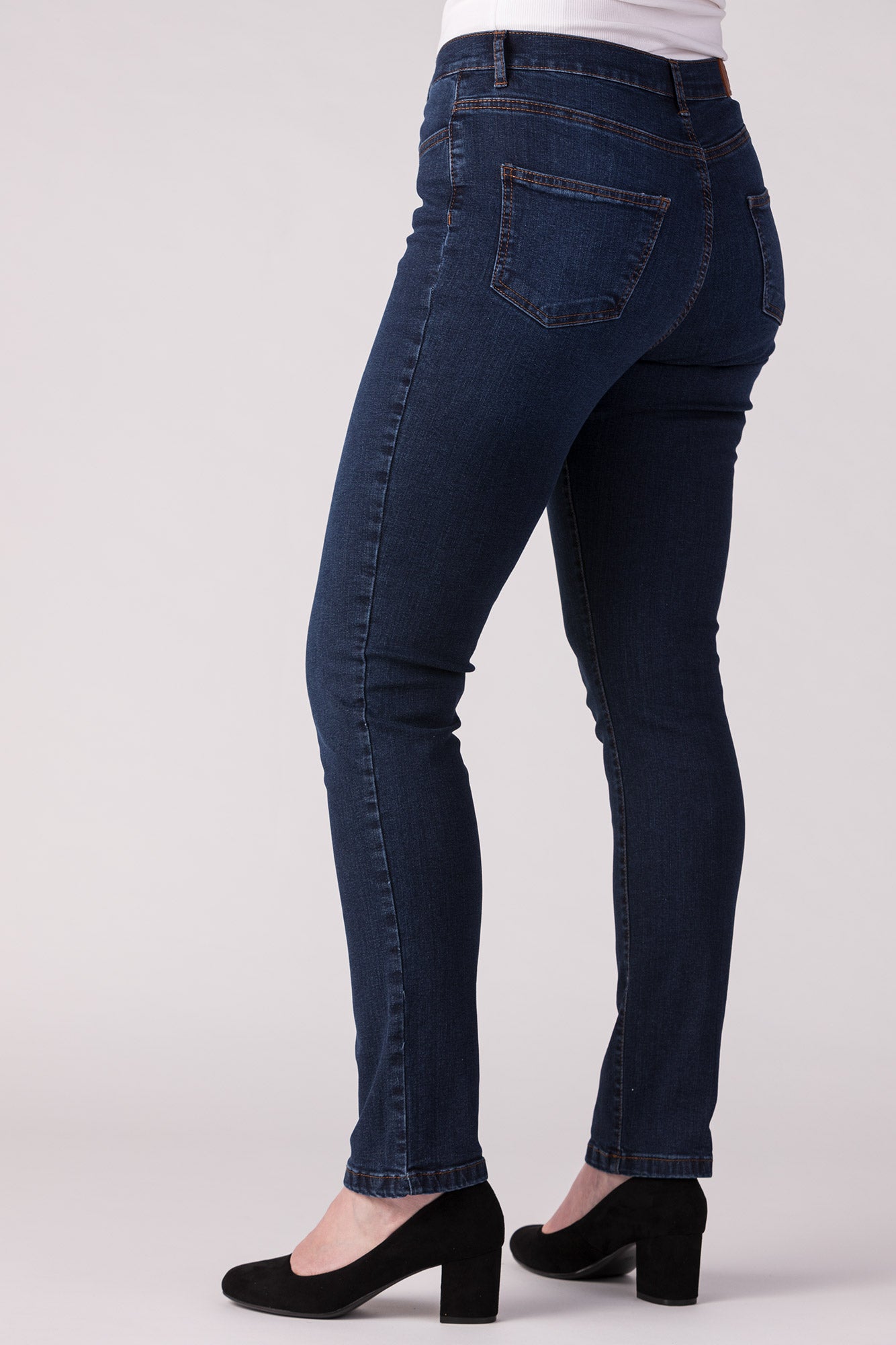 15666-449-27 / Slim, Høj Talje - Blue Denim