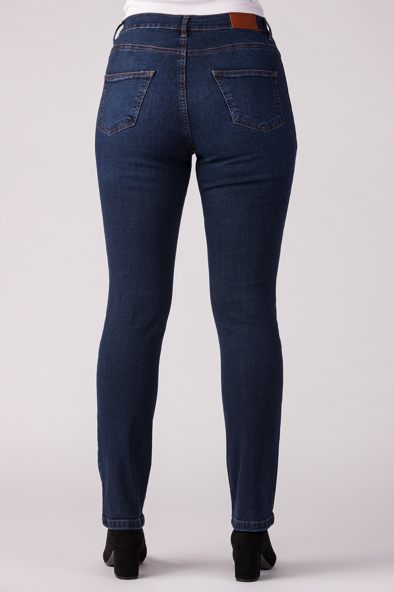 15666-449-27 / Slim, Høj Talje - Blue Denim