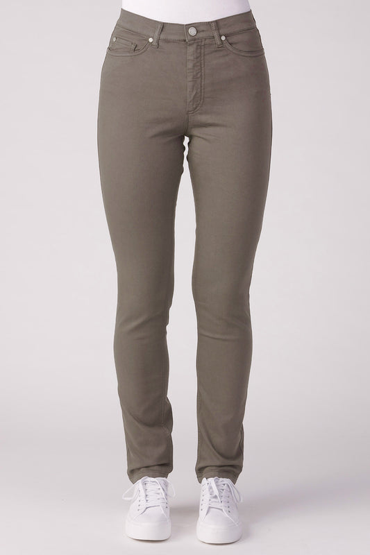 15652-431-48 / Slim, High Waist - Olive Wine