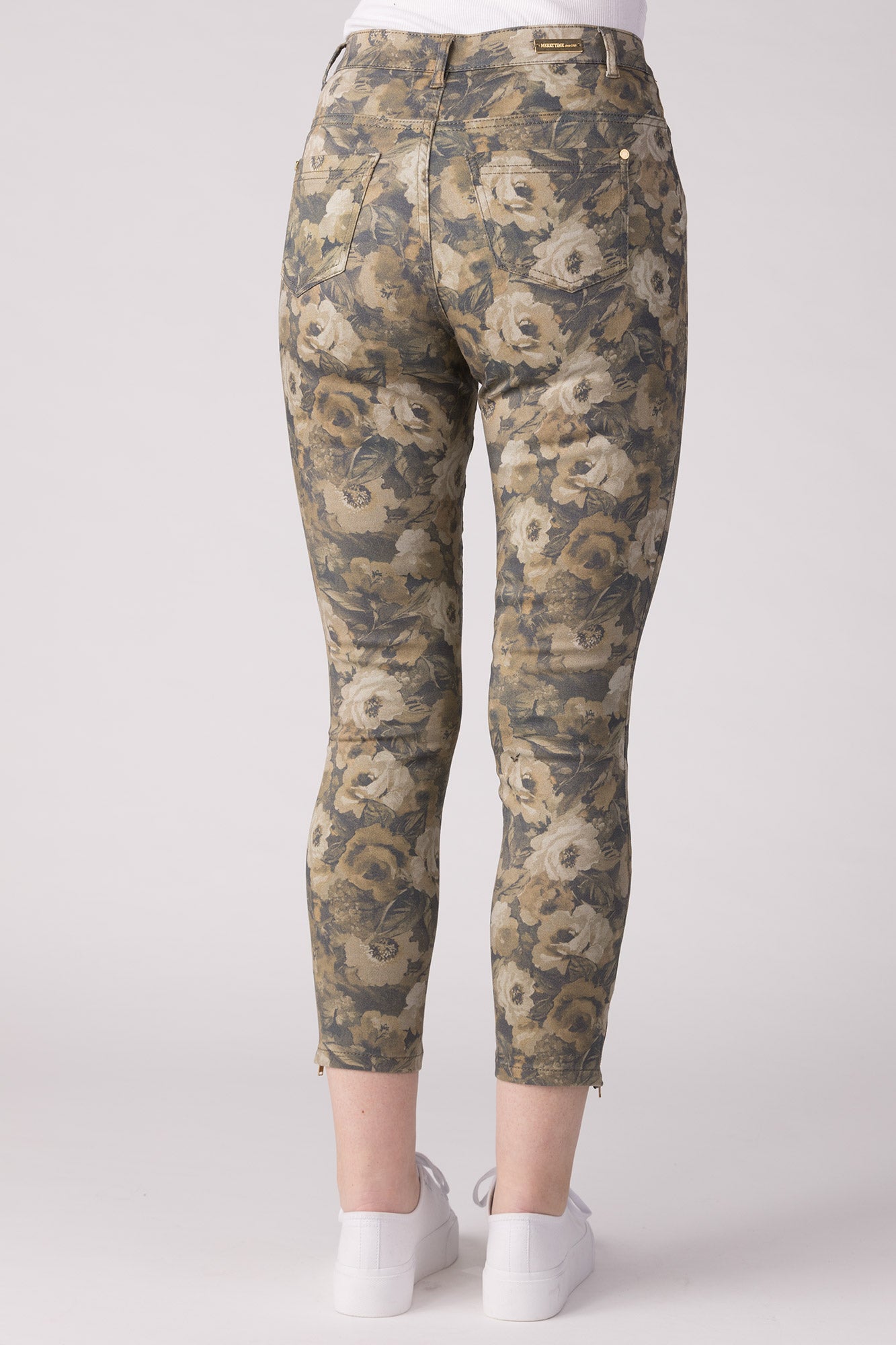 15640-440-40 / Super Slim Ankel - Blomster Mørk