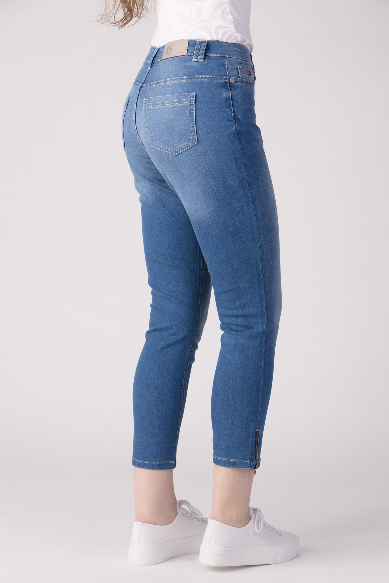 15651-432-21 / Super Slim Ankel, Høj Talje - Lys Denim