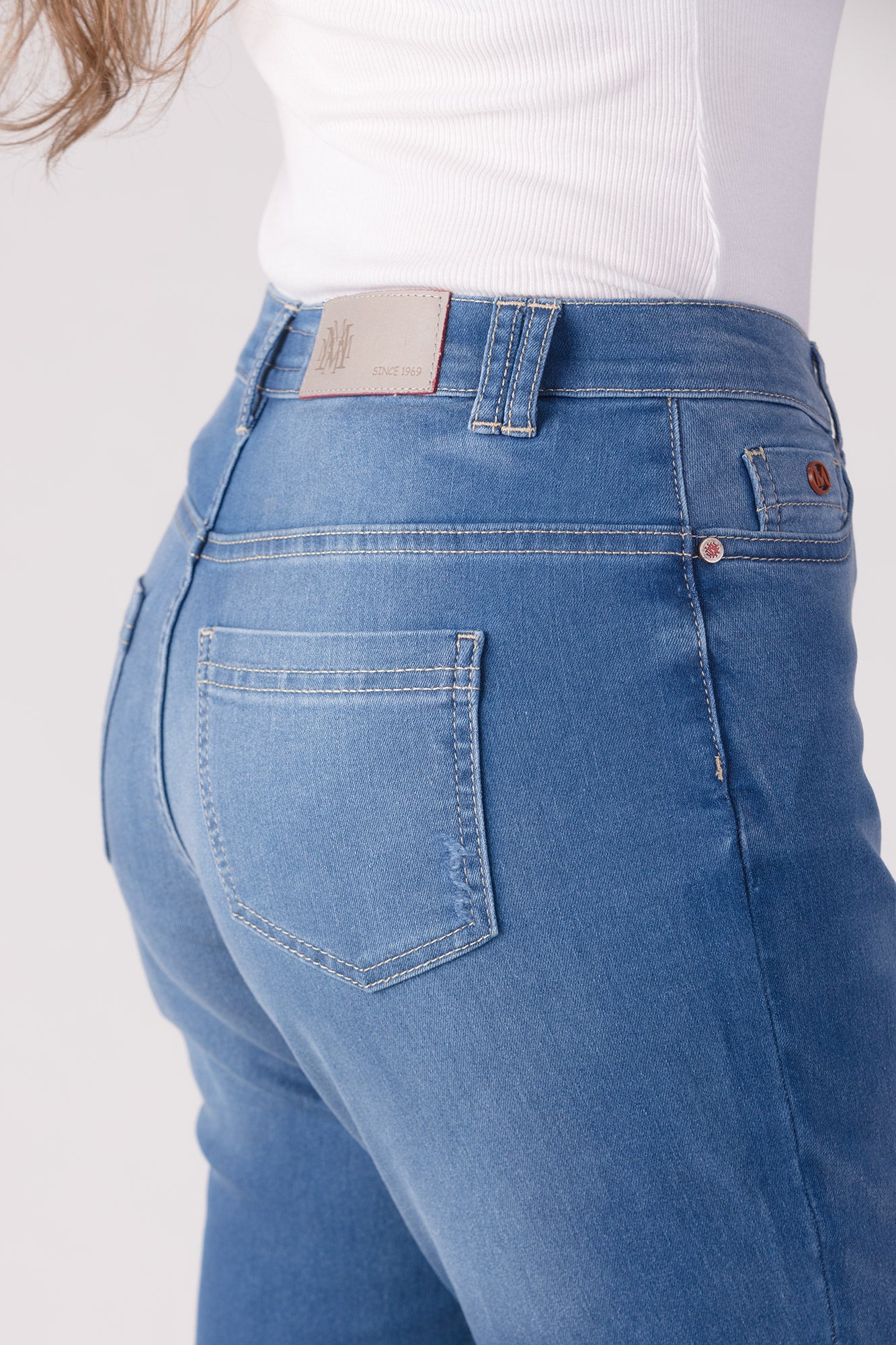 15651-432-21 / Super Slim Ankel, Høj Talje - Lys Denim