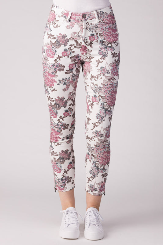 15640-440-51 / Super Slim Ankle, High Waist - Floral Light