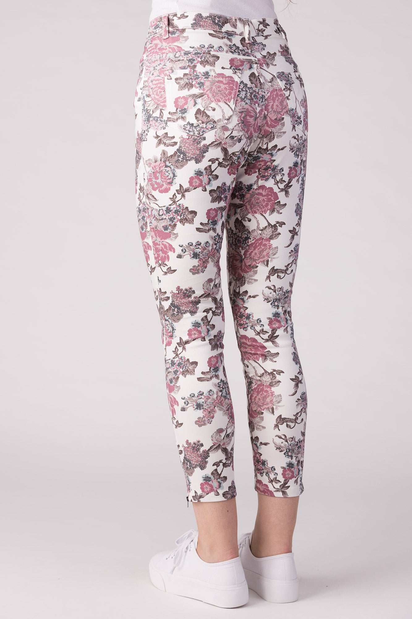 15640-440-51 / Super Slim Ankle, High Waist - Floral Light