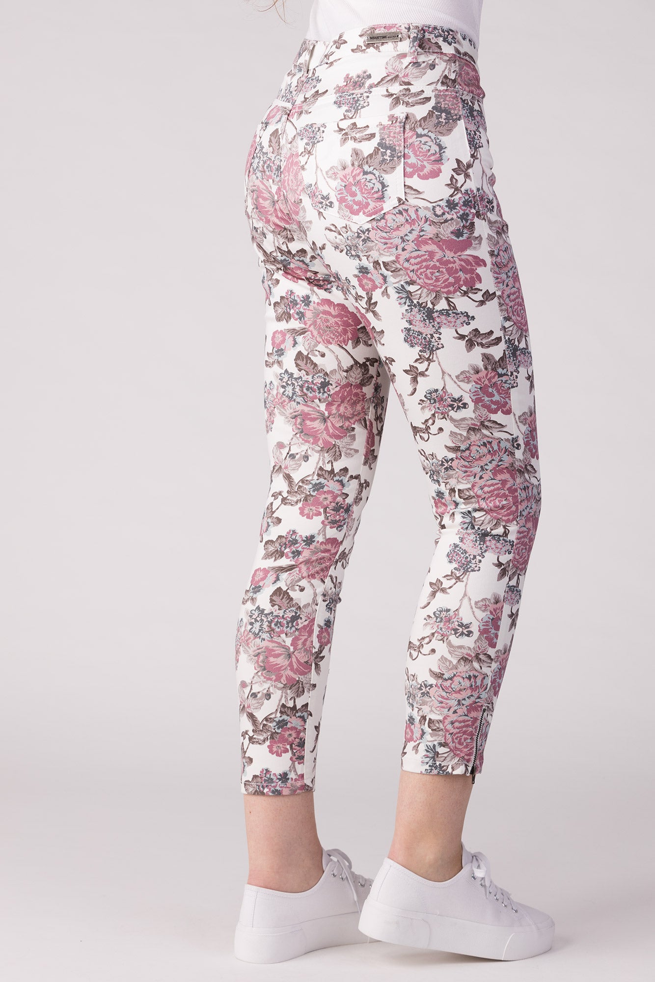 15640-440-51 / Super Slim Ankle, High Waist - Floral Light