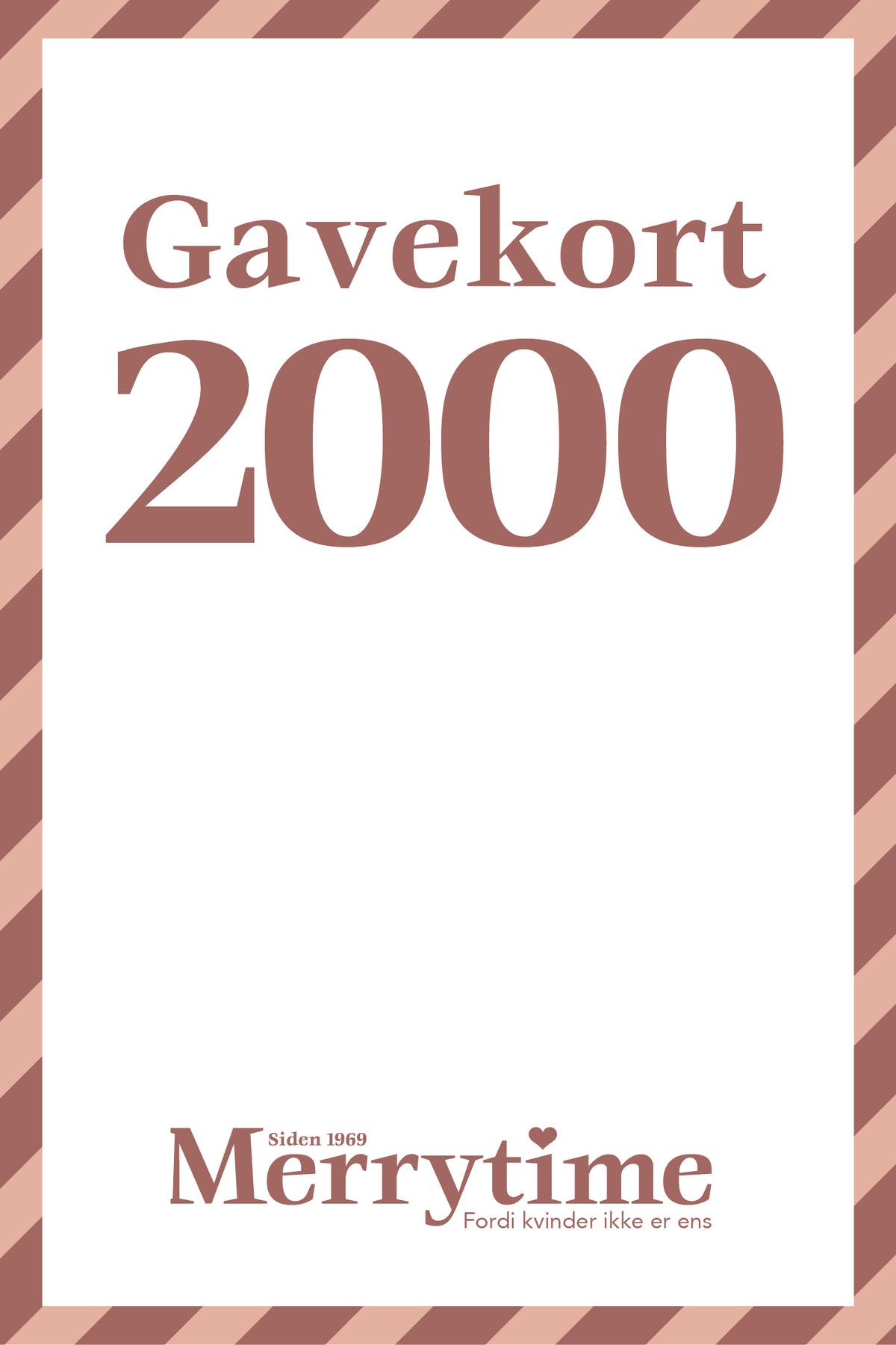 Merrytime Gavekort på 2000 kr.