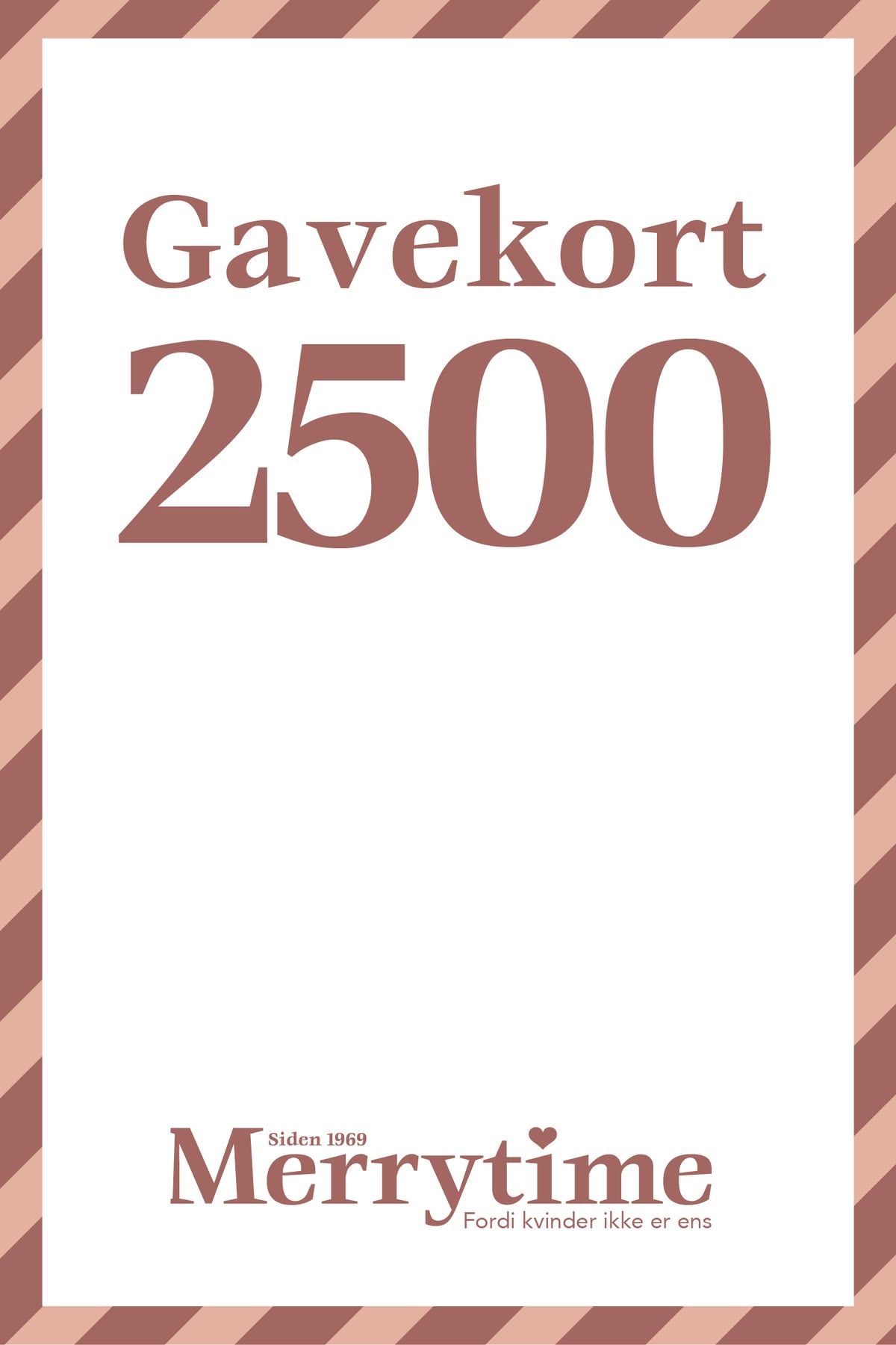 Merrytime Gavekort på 2500 kr.
