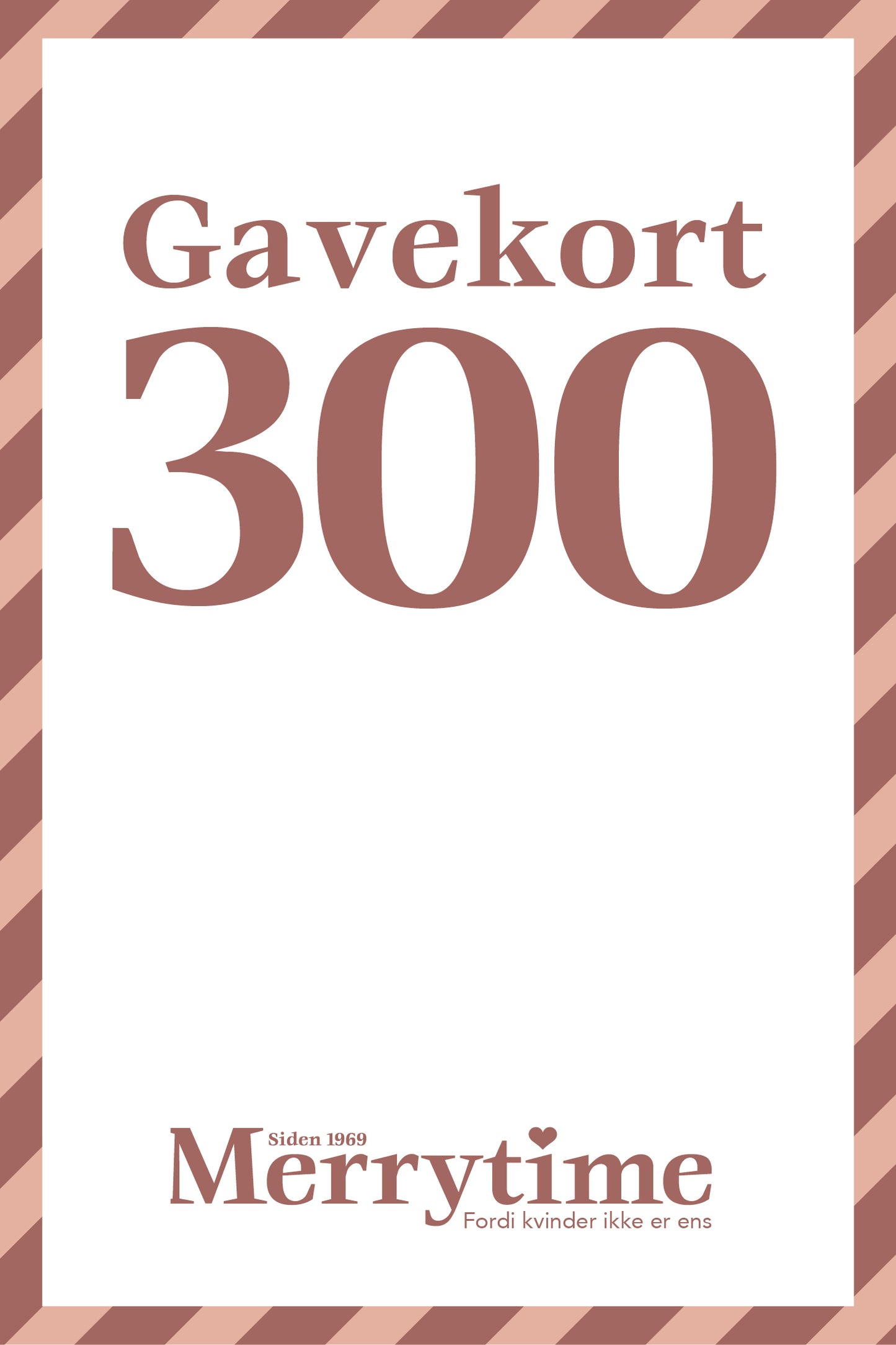 Merrytime Gavekort på 300 kr.