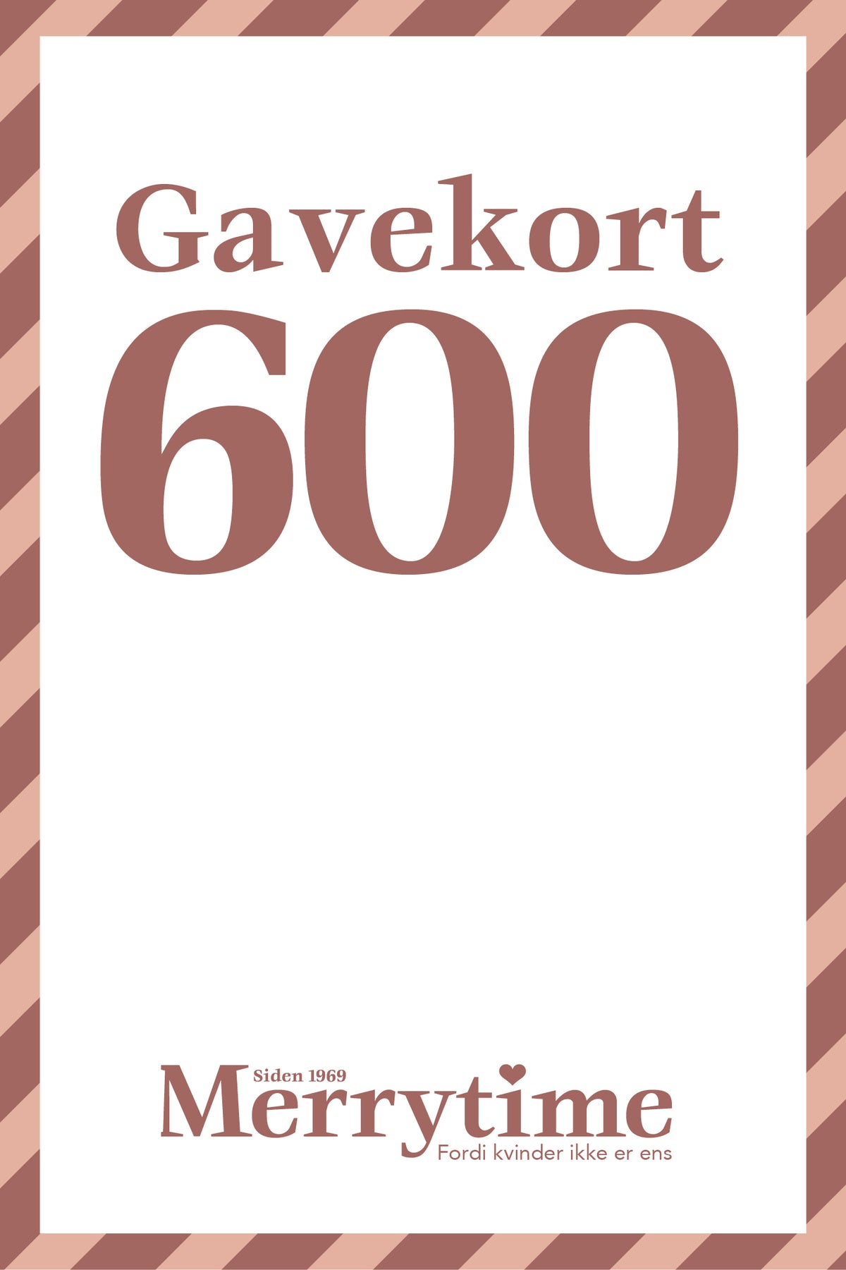 Merrytime Gavekort på 600 kr.