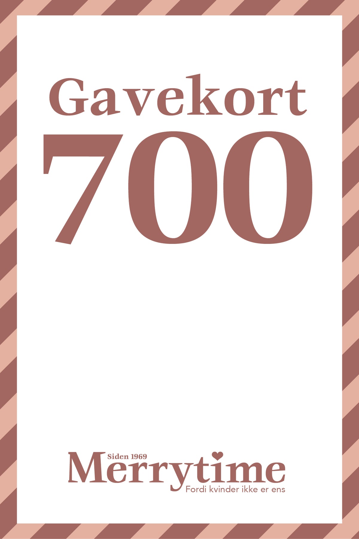 Merrytime Gavekort på 700 kr.