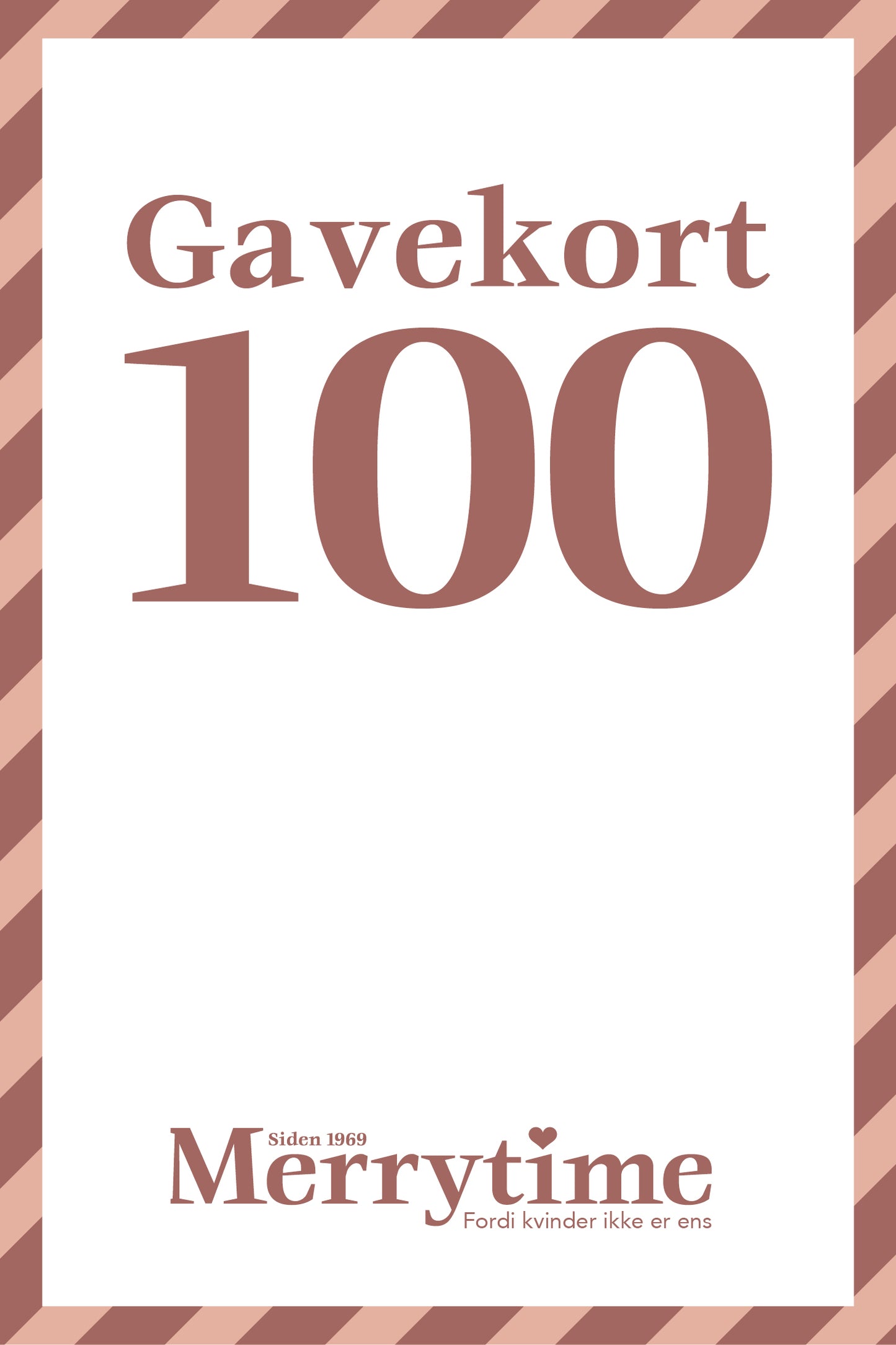 Merrytime Gavekort på 100 kr.