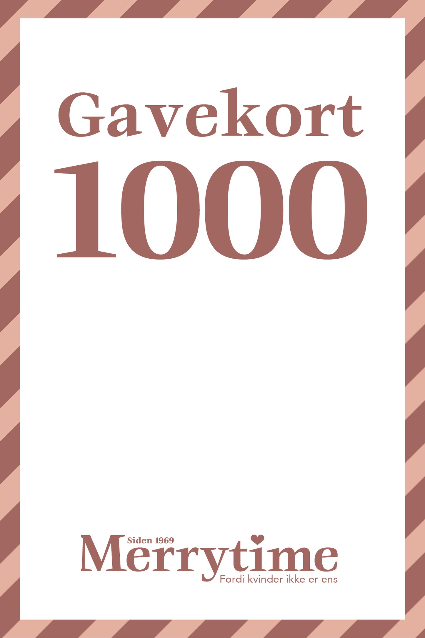 Merrytime Gavekort på 1000 kr.